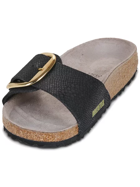 Birkenstock Șlapi Madrid Big Buckle | piele întoarsă | narrow fit negru