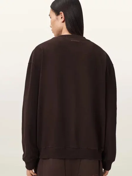 AllSaints bluza z nadrukiem brązowy