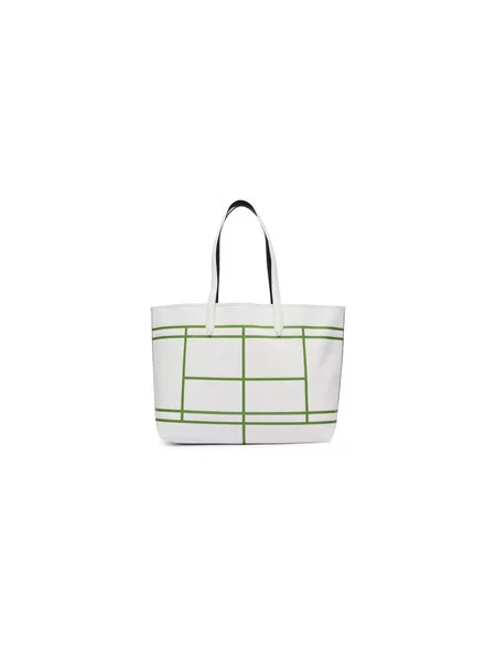 Lacoste shopper torba za žene od imitacije kože bijela