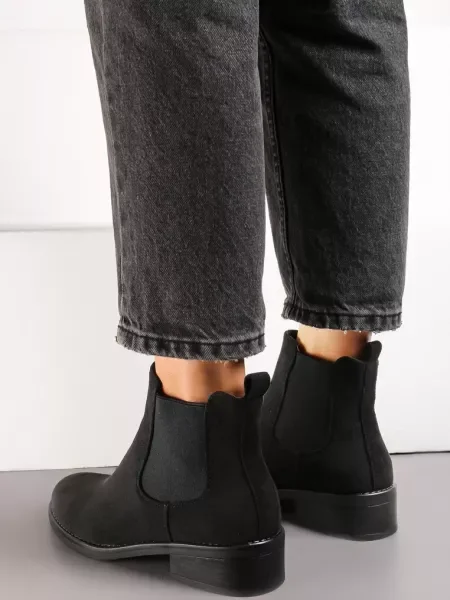 Botine din Catifea Tobbyn negre