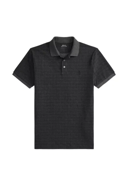Tricou polo Polo Ralph Lauren în carouri gri