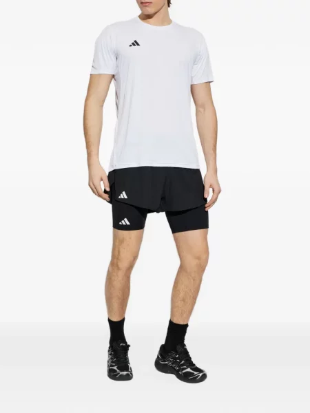 Τένις φόρεμα Adidas με λαιμόκοψη v με αυτόγραφο μαύρο