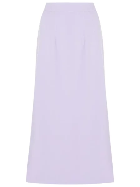 Spódnica midi Olympiah do kolan z rozcieciem fioletowa