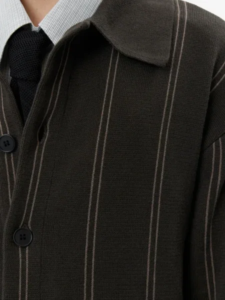 Gulerat dungat subțire cardigan Mfpen maro