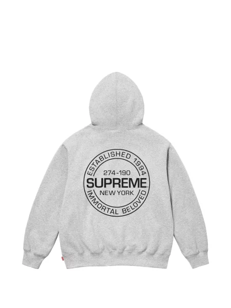 Hanorac cu glugă Supreme cu imagine gri