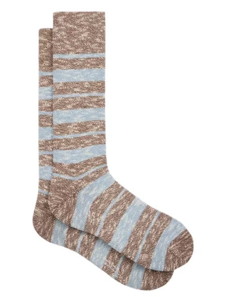 Prugaste čarape Paul Smith smeđa