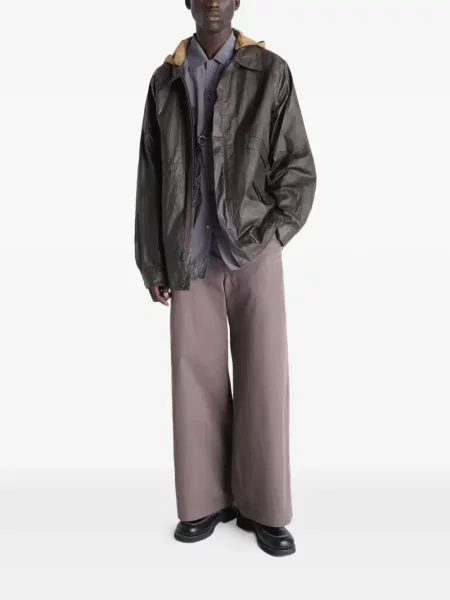 Pantaloni Lemaire cu picior lat maro