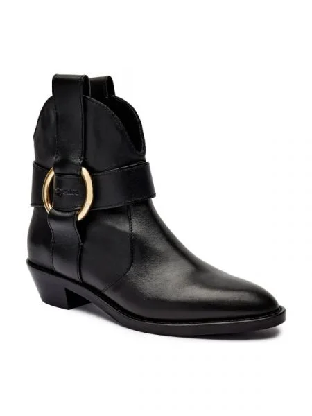 See by Chloé Botine NEW RING LINE' negru