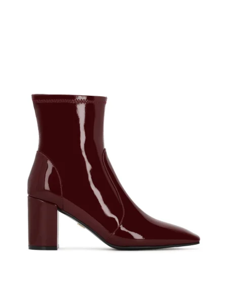 Kazar Členkové čižmy vínovo červená