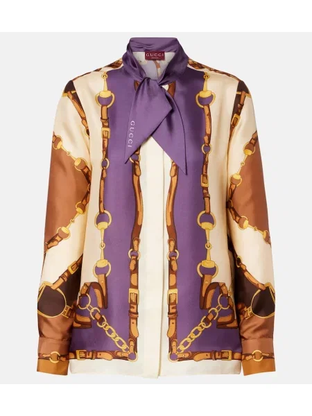 Cămașă Gucci de mătase cu imagine