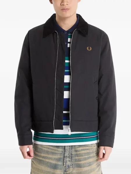 Gulerat geacă bomber Fred Perry de catifea cord negru