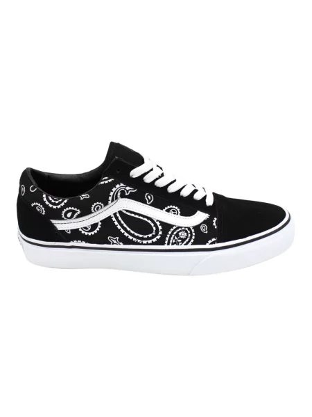Sneakersy Vans zamszowe z wzorem paisley czarne