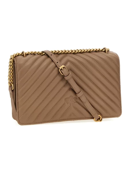 Torebka Pinko skórzana brązowa