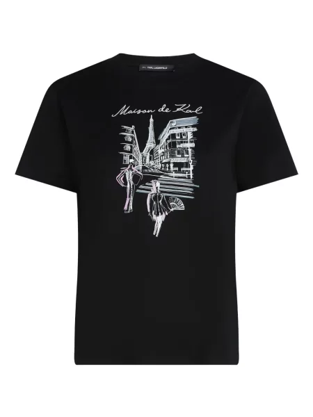 Tricou Karl Lagerfeld cu imagine negru