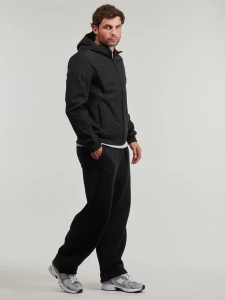 Fleecová fleecová mikina Lyle And Scott černá