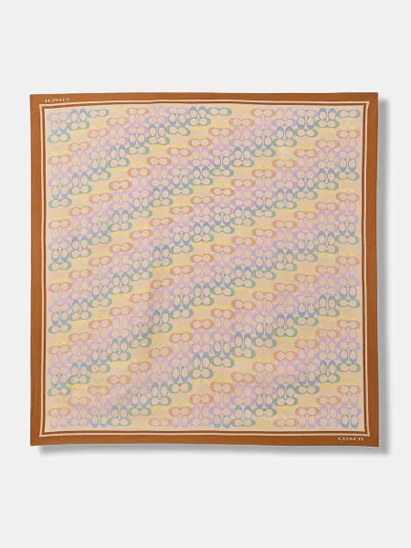 Svilena marama Coach bež