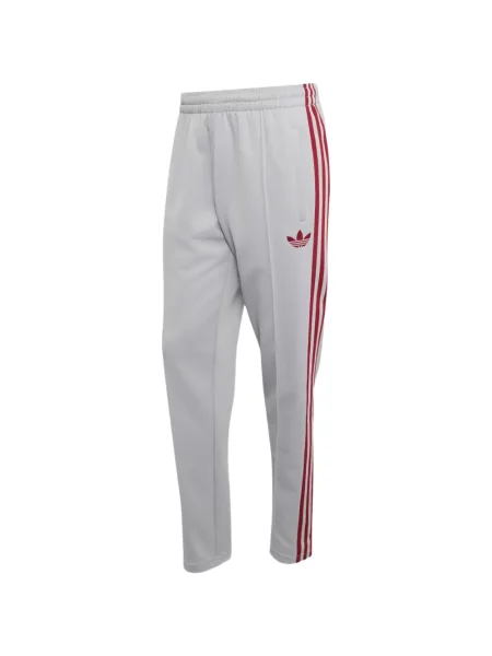 Pantaloni Adidas cu broderie cu dungi alergare gri