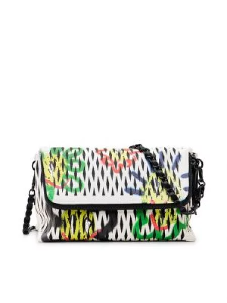 Pisemska torbica Desigual bela
