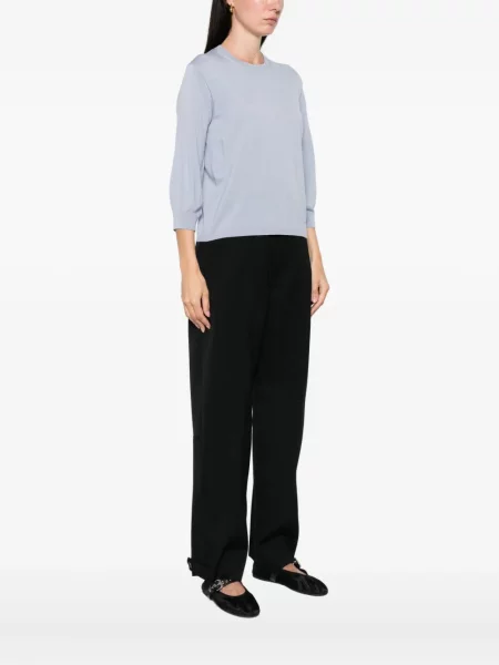 Top S Max Mara wełniany niebieski