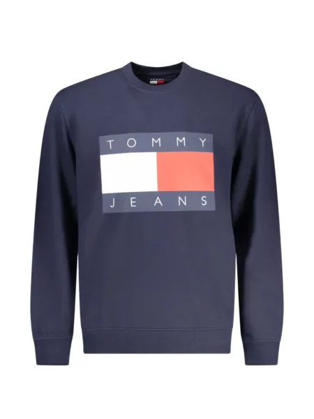 Pulover Tommy Hilfiger cu imagine albastru