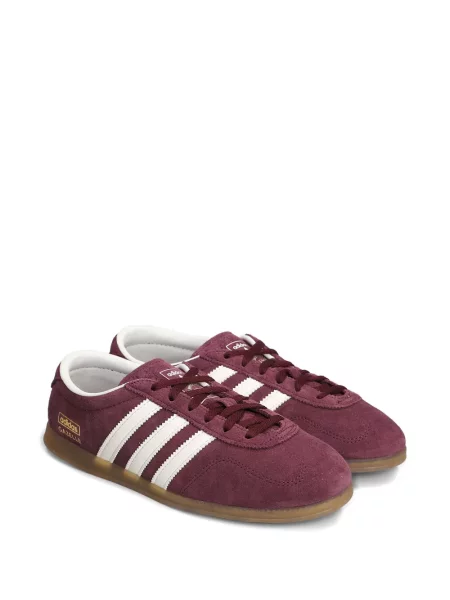 Ριγέ sneakers Adidas Gazelle με πλατφόρμα μωβ