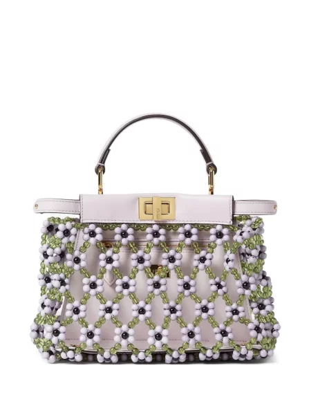 Gyöngyös shopper táska Fendi lila