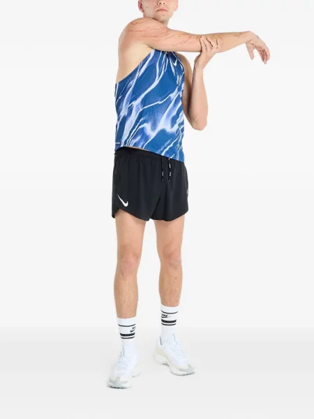 Tricou Nike cu cordon cu broderie alergare maro