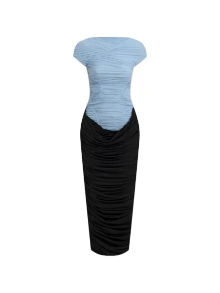 Rochie midi Maygel Coronel cu volane negru