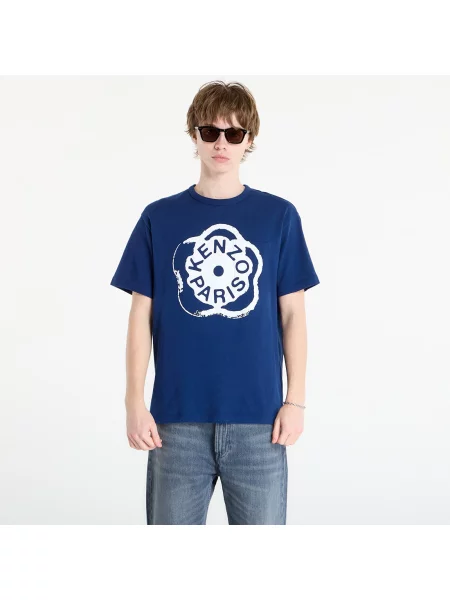 Классическая футболка Kenzo в цветочек синяя