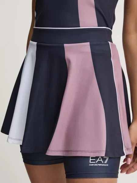 Спортивна спідниця Emporio Armani mini розкльошена синій
