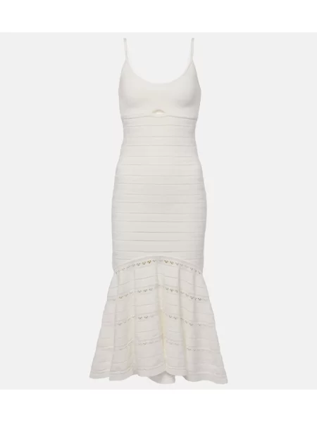 Rochie midi Victoria Beckham până la genunchi de costum alb