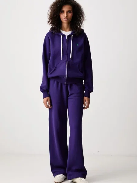 Polo Ralph Lauren bluza rozpinana z kapturem z bawełną