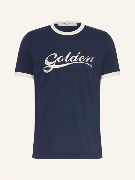Golden Goose Tričko tmavě / krémová modrá