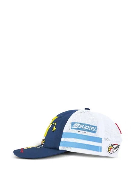 Pantaloni Supreme cu broderie albastru