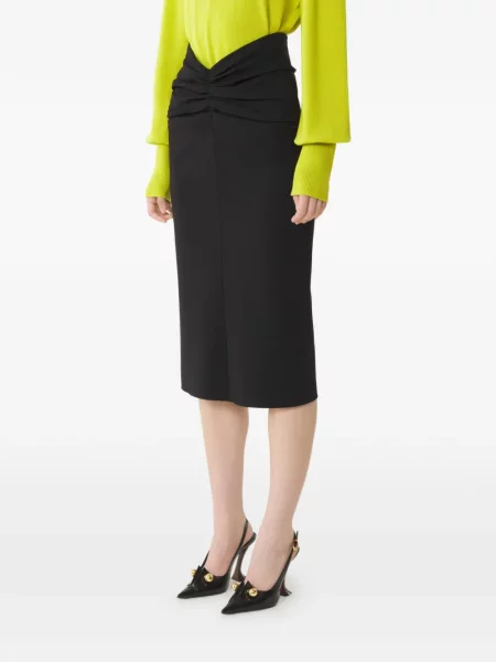 Fustă midi Lanvin până la genunchi negru
