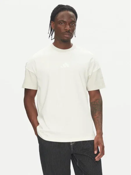 Тениска adidas ALL SZN CB Colorblock с апликация бежово