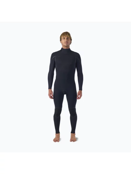 Costum de înot pentru bărbați O'Neill Hyperfreak Fire mm Back Zip Full black/black negru