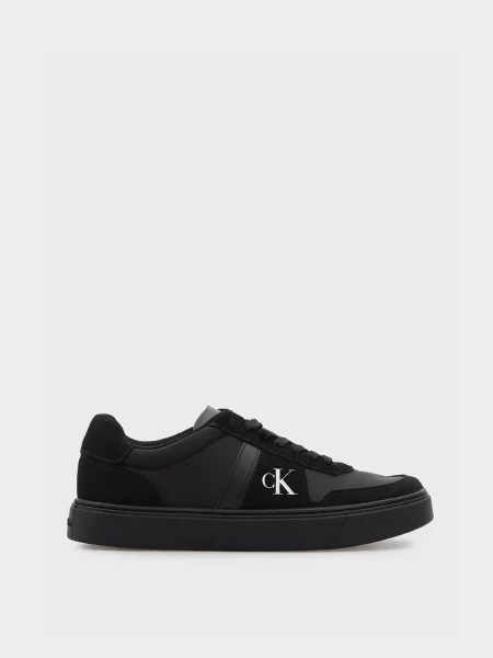 Кеди низькі Calvin Klein CLASSIC CUPS LACE MIX EMB TONG штучна шкіра білий