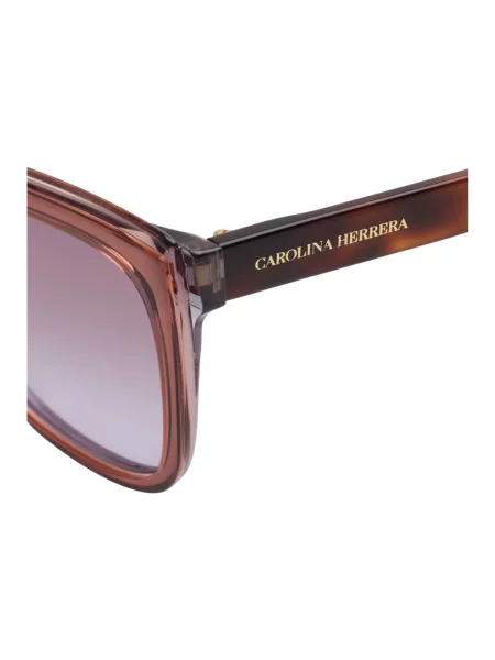 Lniane okulary przeciwsłoneczne Carolina Herrera brązowe