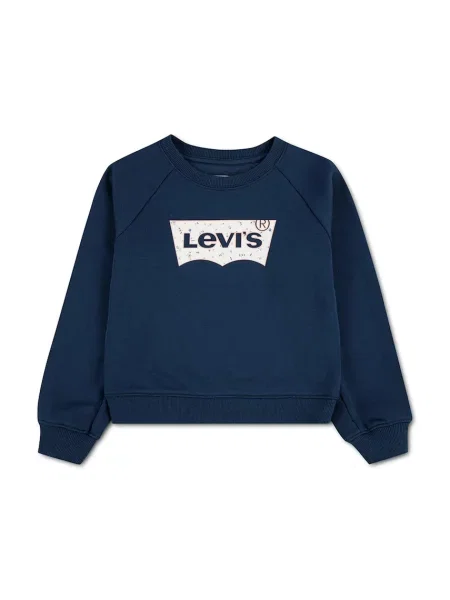 Levi's dukserica za djecu s pamukom FLORAL BATWING CREW plava