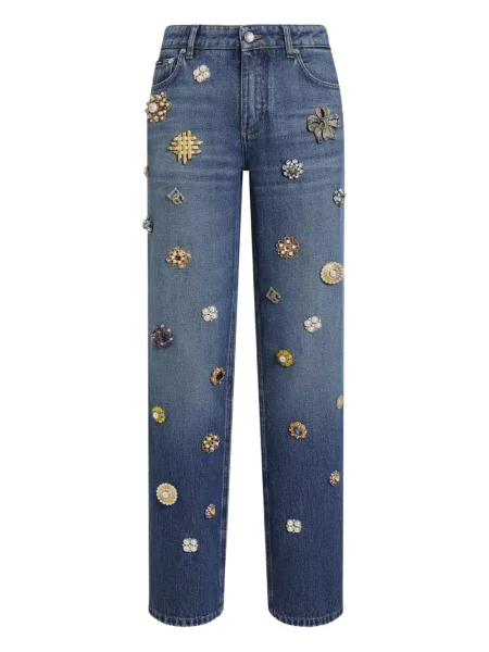 Proste jeansy Dolce And Gabbana niebieskie