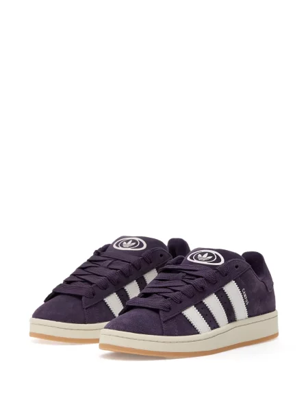 Sneakerși Adidas Campus din piele de căprioară cu dungi violet