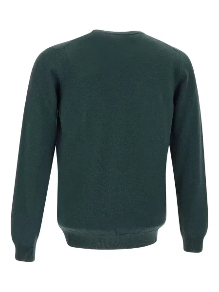 Pulover Kangra cu decolteu rotund verde