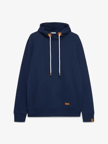 Bluza z kapturem krój regular fit niebieska
