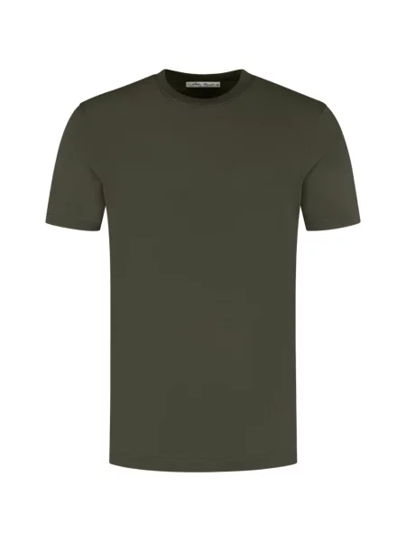 Scurt tricou Stefan Brandt cu decolteu rotund verde