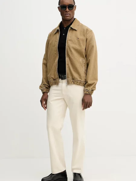 TOMMY HILFIGER Prechodná bunda sépiová zelená