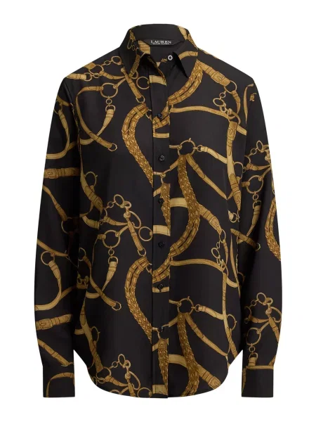 Lauren Ralph Lauren Bluza zlatna crna