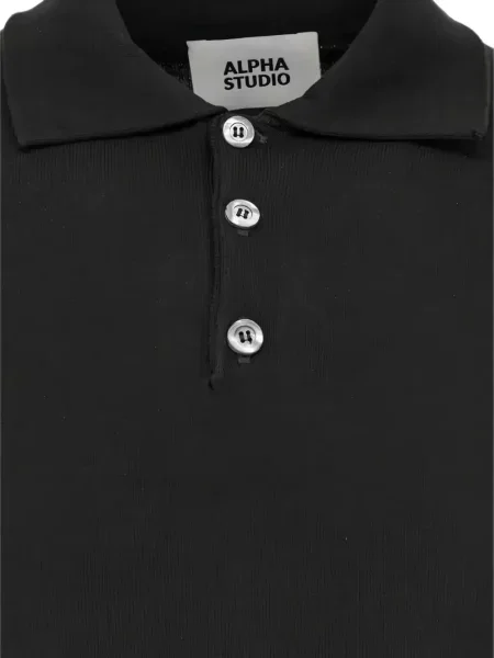 Scurt tricou polo Alpha Studio negru