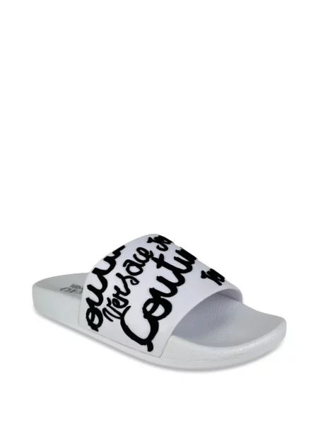 Papuci Versace Jeans Couture cu imagine alb