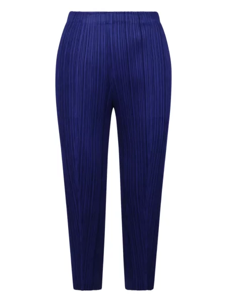 Cropp pantaloni Pleats Please Issey Miyake plisate albastru